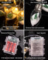 2Pcs 6.6 20 Bulbs Christmas Snow Globe String Lights Indoor Decorations FT Battery Operated Powered String Lights