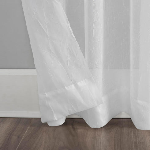 No. 918 Erica Crushed Sheer Voile Grommet Curtain Panel - 84.00" x 51.00"