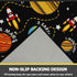 Decor,5'x6.6' Capslpad Black Outer Space Kids Play Rug ABC Alphabet Kids Play Mat for Toddlers Non Slip Solar System