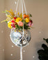 8" (8" Hanging Disco Ball Planter - with Acrylic Stand and Macrame Plant Hanger - Home Dcor, Room Dcor, Patio or Boho