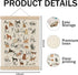 12x16 MAQIKA ABC Alphabet Chart Dog Poster Framed with Wood Hanger,Alphabet Banner, Alphabet Abc Poster