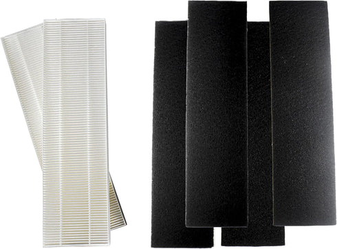 HQRP Filter Kit with 2 HEPA & 4 Carbon Prefilters Compatible with Fellowes AeraMax 100 Air Purifier Models 90, 100,