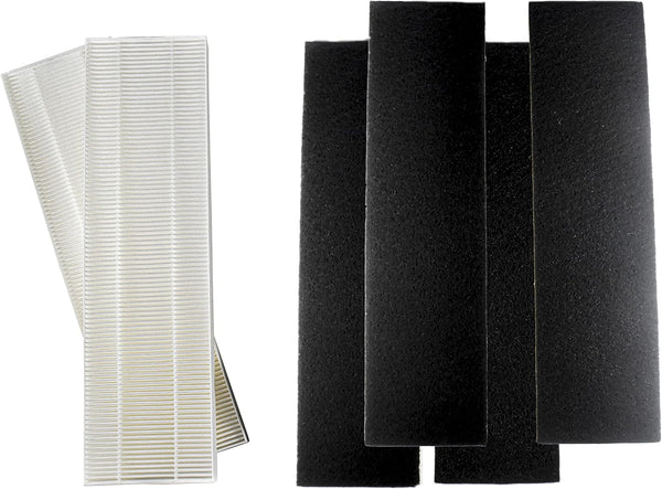 HQRP Filter Kit with 2 HEPA & 4 Carbon Prefilters Compatible with Fellowes AeraMax 100 Air Purifier Models 90, 100,