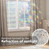 LEMON CLOUD Window Privacy Film - Decorative Stained Glass Window Stickers, Rainbow Cling Holographic, No Glue Frosted
