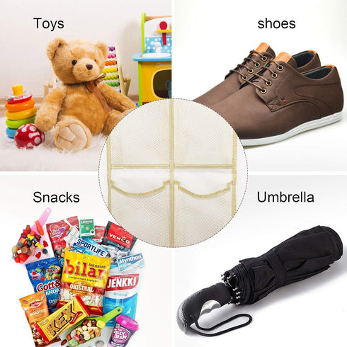 2Pack/Can 6Pairs (SM06-Beige-2) Wall Mounted Shoes Rack Store of Sneakers,with Sticky Hanging Mounts, Shoes Holder