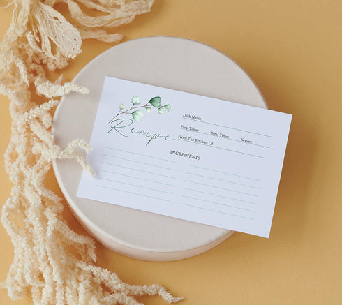 Premium Recipe Cards Double Sided- 4x6 Inches Thick Recipe Card with Plenty of Writing Space - Set of 50 Blank Recipe Cards - Ideal Recipe Cards for Bridal Shower, Weddings,Graduation and Mother's Day by CLEVER SIGNS
