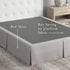 Bed Maker’s Never Lift Your Mattress Bed Skirt - Designed for Box Spring Beds, 14 Inch Drop Length, Full, Silver