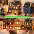 2 Pieces Accessory Cord with One LED Light Bulb Lamp Kit, 6Ft Christmas Village Lights Cord with On/Off Switch and