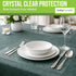 Set 2 17.5x12 CraftyCrocodile Clear Plastic Placemats of - Vinyl Table Protector for Dining, Kitchen, Office, Painting