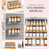 4oz 24 Pack Set, FINESSY Bamboo Glass Spice Jars with Labels and Shaker Lids Clear Empty Bottles Glass Spice Containers
