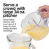 34 oz. 34 oz, 2 (66341) Proctor Silex Alex's Lemonade Stand Electric Citrus Juicer Machine, Large Pitcher, Pressure
