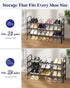 3-Tier Closet, 28.0" 11.8" 25.6", Kitsure Shoe Rack - Space-Saving Shoe Organizer & Shoe Shelf with Handle, Easy