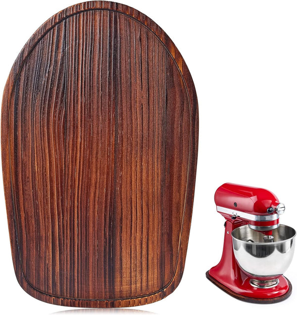 Mixer Slider Mat for Kitchen Aid Bowl Lift 4.5-5 Qt, Appliance Sliders for Kitchen Appliance Wood Tray