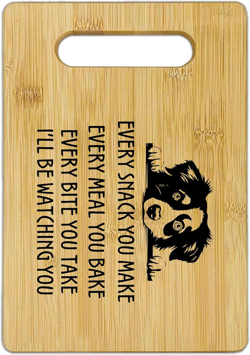 Australian Shepherd Gifts, Bamboo Cutting Board, Every Snack You Make I'll Be Watching You