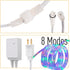 20ft 8 Rope Lights Outdoor, Connectable & Flexible Tube Lights with Modes Controller,Waterproof Multicolor LED Rope
