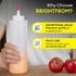 16 OZ 2 PACK, BRIGHTFROM Squeeze Bottles, Leak Proof, Wide Neck, BPA FREE Plastic, Condiment Empty Squirt Bottle