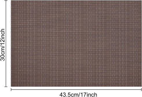 Set 8, Set 8 Set 8) Myir JUN Placemats of Vinyl Woven Placemats Place Mats Indoor of Washable Table Mats Non-Slip Place