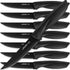Home Hero Steak Knives Set - 8 Pcs High-Carbon Stainless Steel Serrated Knives with Ergonomic Handles (Black)