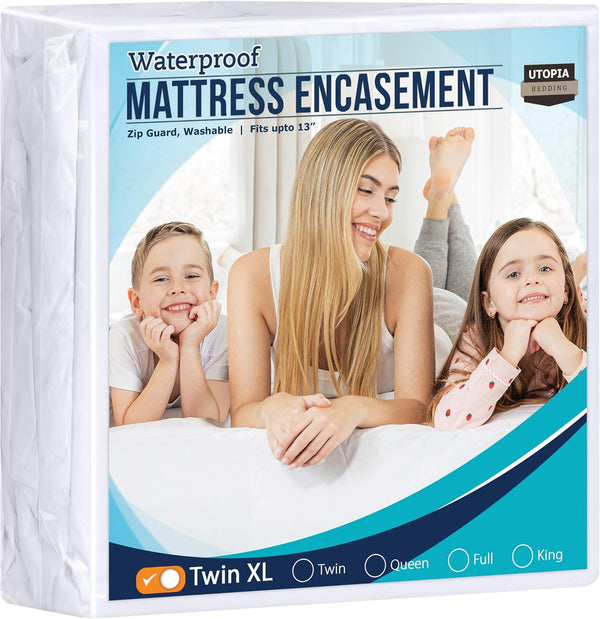 Utopia Bedding Twin XL Zippered Mattress Encasement, 100% Waterproof Bed Bug and Dust Mite Proof Protector