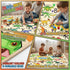 3x5, Dinosaur Area Rug with ABC Alphabet, Kids Rugs for Playroom Non Slip Educational Play Mat for Bedroom Nursery