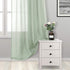 DWCN Bean Green Sheer Curtains, Semi Transparent Voile Rod Pocket Curtains for Bedroom and Living Room, 52 x 45 inches,