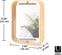 Umbra Bellwood Desk Frame, Rotating Floating Picture Frame, Horizontal or Vertical, 4x6in, Natural Finish