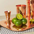 Sertodo Copper Double Sided Jigger - 1 oz and 2 oz Measured Shots, Hand Hammered 100% Pure Copper