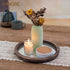 Hanobe Round Wood Decorative Tray: Rustic Wooden Tray for Coffee Table Farmhouse Centerpiece Mirror Candle Holder