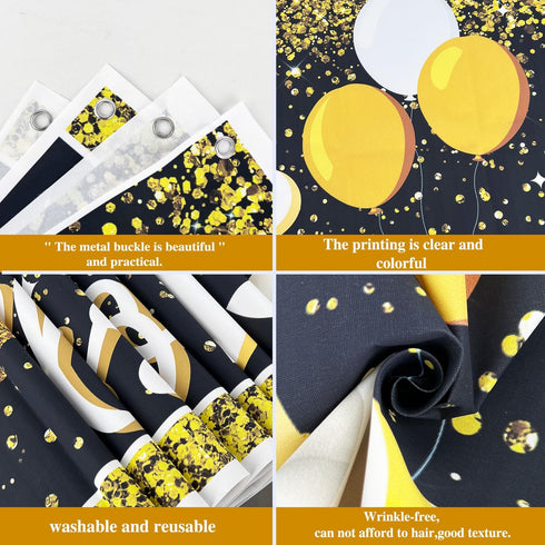2025 Graduation Decorations - Gold Class of 2025 Banner and Yard Signs for Graduate Party Supplies