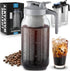 Zulay Premium Cold Brew Coffee Maker, 64oz Mason Jar Pitcher with Extra-Thick Glass & Stainless Steel Filter