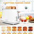 Retro Stainless Steel 2 Slice Toaster with 6 Settings, 1.5 In Extra Wide Slots, Bagel/Defrost/Cancel Function