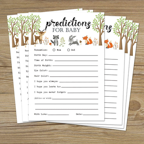 Giftideaworkshop 25 Advice and Prediction Cards for Baby Shower Game, New Mom and Dad Card for Girl or Boy Babies, New