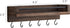 Mkono Small Rustic Wood Key Holder for Wall, 9.5" x 3.5" x 2.5", Decorative Display Keys Hanger Organizer with 6 Hooks
