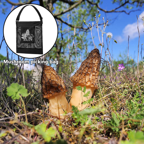 moonoom 2pcs Mushroom Hunting Bag,Mesh Pouch Harvesting Bag, Mushroom Foraging Bag, Outdoor Foraging Pouch