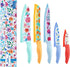 G.a HOMEFAVOR 5-Piece Kitchen Knife Set, Nonstick Coated with 5 Blade Guards, Multicolored