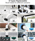 Electric Spin Scrubber Replacement Heads, 8 in 1 Cleaning Brush for ANS-8051A/8050 Power Shower Scrubber