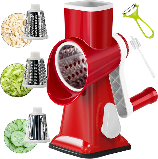 YOUCZON Rotary Cheese Grater Multi-Purpose Stainless Steel Cheese Shredder - Cheese Grater