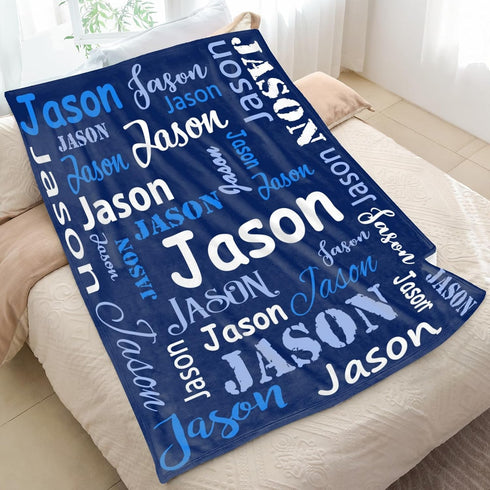 Gudina Personalized Baby Blankets and Throws, Custom Blanket with Name, Personalized Valentines Blanket Gifts for Kids