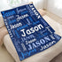 Gudina Personalized Baby Blankets and Throws, Custom Blanket with Name, Personalized Valentines Blanket Gifts for Kids