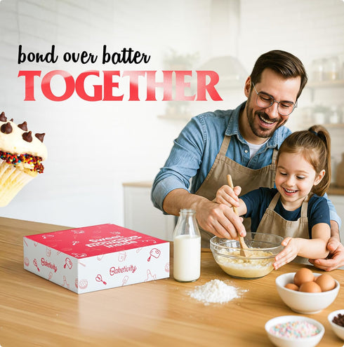 6-12 BAKETIVITY Kids Baking DIY Activity Kit - Bake Delicious Bug Cupcakes with Pre-Measured Ingredients Best Gift Idea