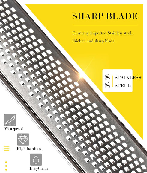 Ourokhome Kitchen Lemon Zester, Stainless Steel Hand Held Grater for Cheese, Ginger, Chocolate, Citrus, with Cleaning
