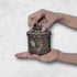 4" Oceanic Marble Butter Crock with Lid: Gray Marble Handmade Butter Storage Dish - Stylish Kitchenware