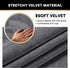 PrinceDeco 4 Pack Thick Velvet Stretch Armrest Covers for Chairs, Sofas & Armchairs - Non Slip, Grey