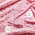 Tuddrom Extra Soft Faux Fur Blanket Queen Size 80" x 90", Solid Reversible Fuzzy Long Hair Shaggy Blanket, Pink