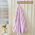 MEGO Kids Fluffy Faux Rabbit Fur Bean Bag Chair Cover(No Filler), Light Purple Plush Striped Stuffed Animal Storage