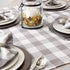 DII Buffalo Check Collection Classic Farmhouse Tablecloth, Gray & White Table Topper, 40x40