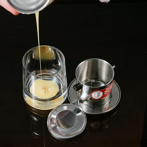 Vietnamese Coffee Filter Phin, 11 Ounce Large, Gravity Insert for One Cup