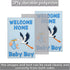 Welcome Home Baby Boy Garden Flag, 12x18 Inch Double Sided It's a Boy Stork Yard Sign Decorations