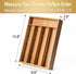 Silverware Organizer Acacia, Kitchen Drawer Organizer, Cutlery Holder with 5 Slots for Flatware Storage in Drawer