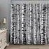 Birch Trees Shower Curtain, Rustic Landscape Bathroom Accessories Set with Hooks, 70Wx70H Inch